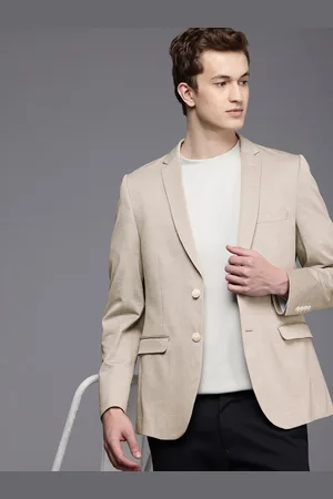 Louis Philippe Louis Philippe Super Slim Fit Notched Lapel Collar Single Breasted Casual Blazer