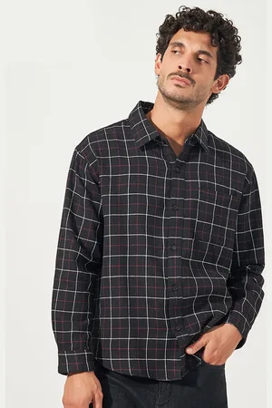 Styli Relaxed Fit Windowpane Checked Casual Shirt