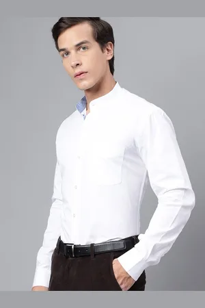 HANCOCK Modern Chest Pocket Slim Fit Opaque Cotton Formal Shirt