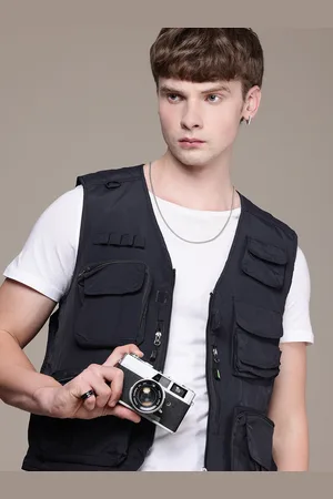 Roadster The Life Co. Pockets Details Collarless Sleeveless Tailored Jacket