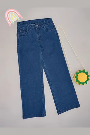 Pantaloons Girls Flared Mid-Rise Cotton Jeans