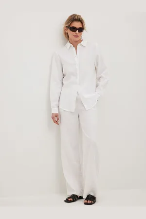 BAESD Women Relaxed Fit Spread Collar Solid Cotton Casual Shirt
