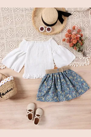 YK Girls Top With Skirt