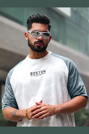 Maniac Men Typography Printed Round Neck Cotton Relaxed Fit T-shirt