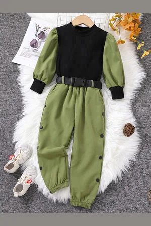 YK Girls Long Sleeve Top & Joggers Clothing Set