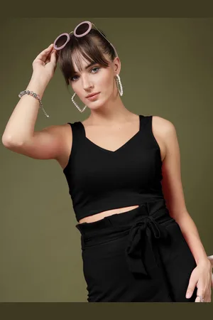 OOMPH Women Sweetheart Neck Crop Top