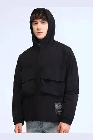 Flying Machine Men Hooded Solid Casual Tailored Jacket