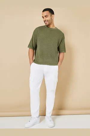 Styli Men Cotton Slub Relaxed Fit Cargo Pants