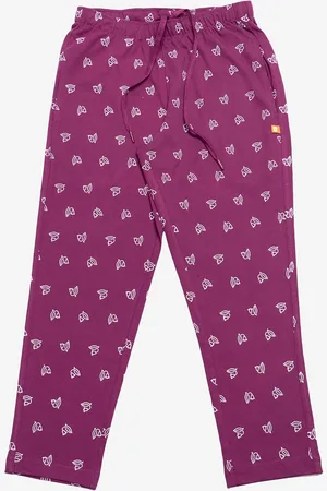 BodyCare Girls Printed Cotton Regular Fit Mid Rise Track Pants