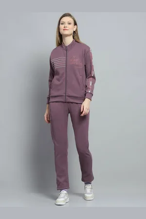 Monte Carlo Women Printed Mock Collar Tracksuits