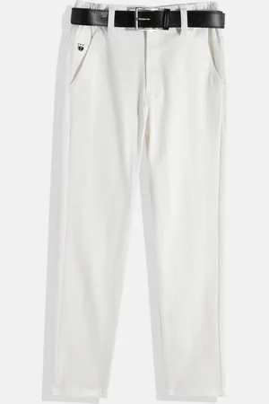 CAVIO Boys Wrinkle Free Chambray Trousers