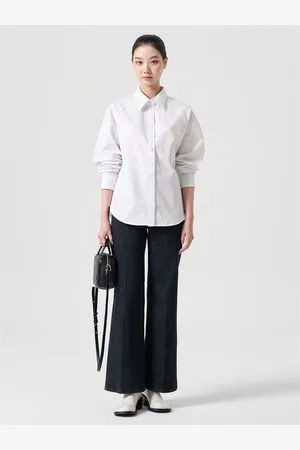 BAESD Women Relaxed Fit Spread Collar Solid Cotton Casual Shirt