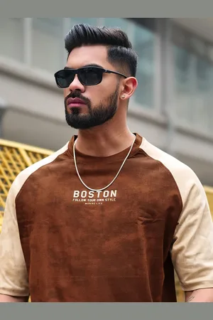 Maniac Men Typography Printed Round Neck Cotton Relaxed Fit T-shirt