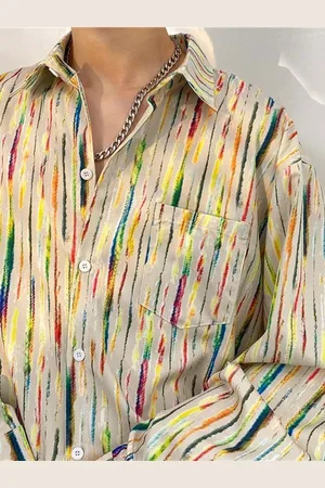 Stylecast Men Opaque Striped Casual Shirt