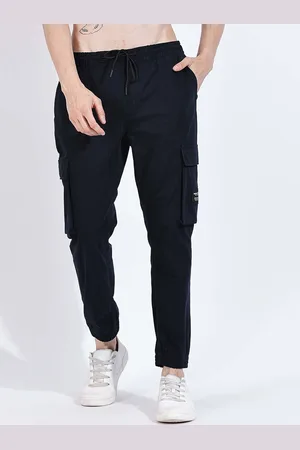 HERE&NOW Men Slim Fit Mid-Rise Cargo Joggers