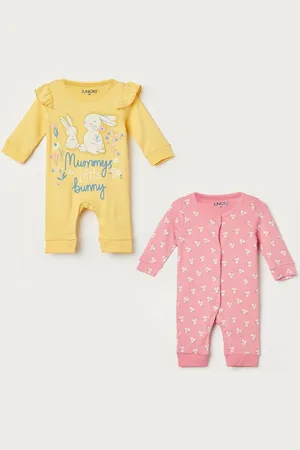 Lifestyle Girls Pack of 2 Cotton Printed Sleepsuit