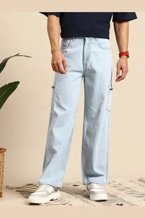 Mast & Harbour Men Straight Fit Cargo-Style Jeans