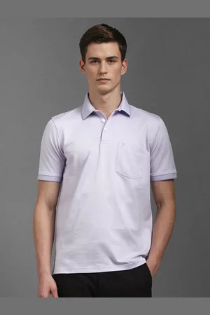 Louis Philippe Men Printed Polo Collar Pockets T-shirt