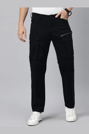 CINOCCI Men Slim Fit Cargos Trousers