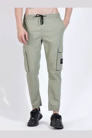 HERE&NOW Men Slim Fit Mid - Rise Cargo Joggers