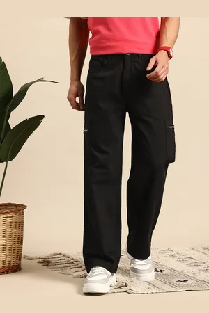 Mast & Harbour Men Straight Fit Cargo-Style Jeans