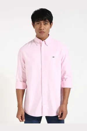 Tommy Hilfiger Men Button-Down Collar Solid Cotton Formal Shirt