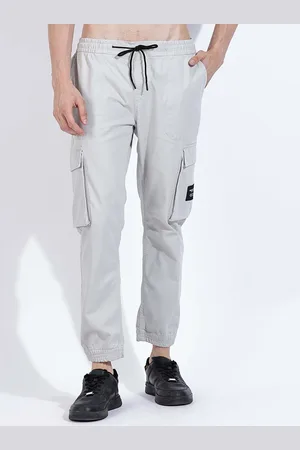HERE&NOW Men Slim Fit Mid - Rise Cargo Joggers