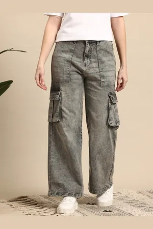 Mast & Harbour Women Wide Leg High-Rise Light Fade Stretchable Jeans