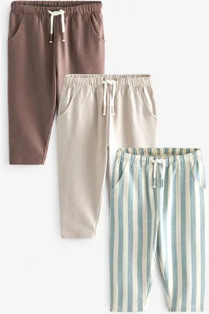 Next Boys Set of 3 Pure Cotton Trousers