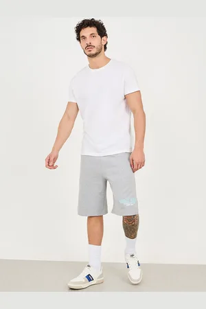 Styli Men Eco Earth Graphic Printed Oversized Athleisure Shorts