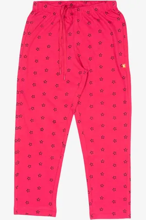 BodyCare Girls Printed Cotton Mid Rise Track Pants