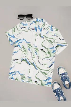 Pantaloons Boys Cuban Collar Abstract Printed Casual Shirt