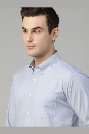 HANCOCK Men Standard Slim Fit Opaque Striped Formal Shirt