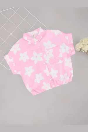 Pantaloons Girls Printed Shirt Style Top