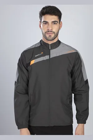 SPORT SUN Men Mock Collar Striped Sports Lightweight Sporty Jacket