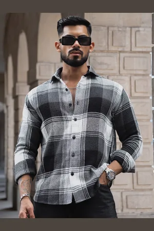 Powerlook Men Tartan Checks Opaque Checked Casual Shirt