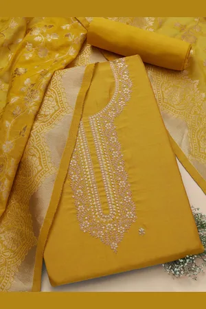Soch Floral Embroidered Unstitched Dress Material