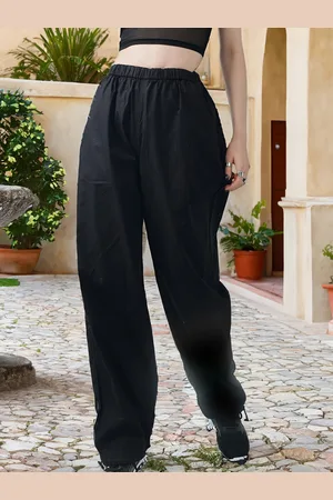 IZF Women High-Rise Cotton Oversized Parachute Trousers