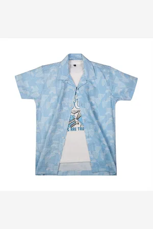 CAVIO Boys Comfort Fit Floral Printed Cotton Casual Shirt