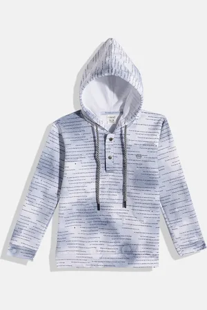 CAVIO Boys Typography Printed Hooded Sweatshirt