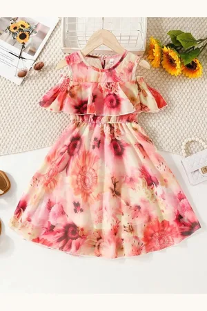 Miss & Chief Embellished Georgette A-Line Dress