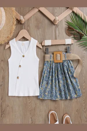 YK Girls Top With Skirt