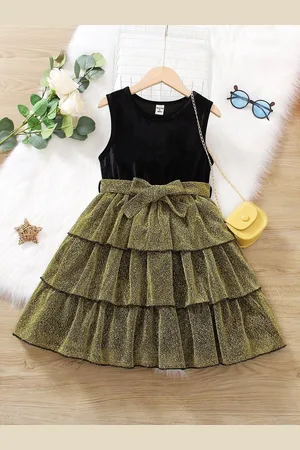 Miss & Chief Embellished Net A-Line Dress