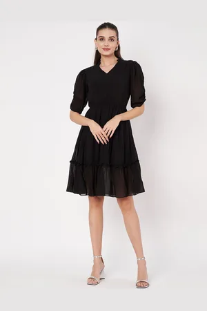 Fbella Women Georgette Fit & Flare Mini Dress