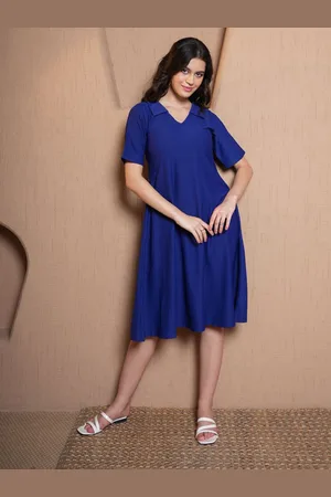 PURVAJA Women A-Line Midi Dress