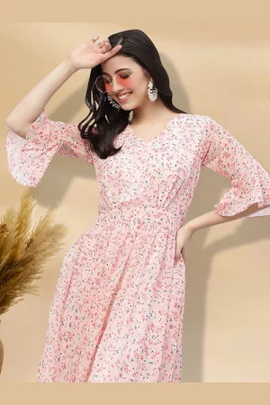 MISS AYSE Women Floral Printed Fit & Flare Dress