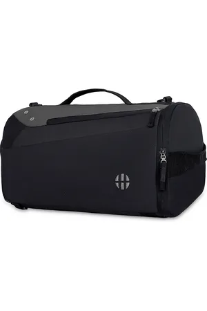Harissons Dazzle Unisex Black 25L Sports & Gym Duffel Bag With Shoe Compartment