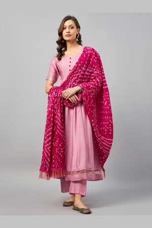 Azira Empire Gotta Patti Anarkali Kurta with Palazzos & Dupatta