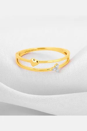 GIVA 14KT Gold Diamond Ring