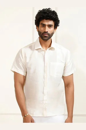 Vastramay Premium Spread Collar Silk Shirt